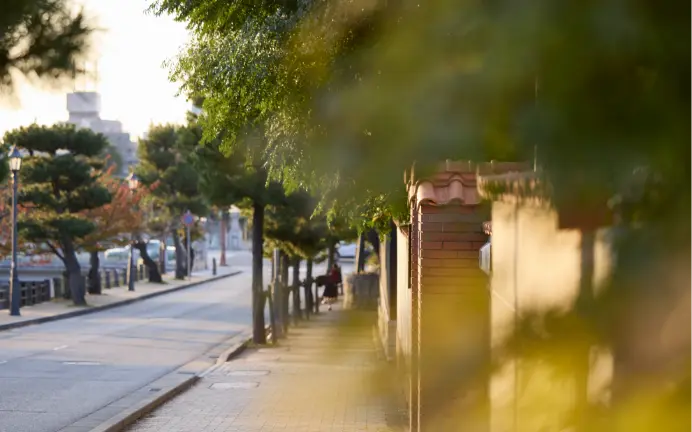 現地周辺の街並み