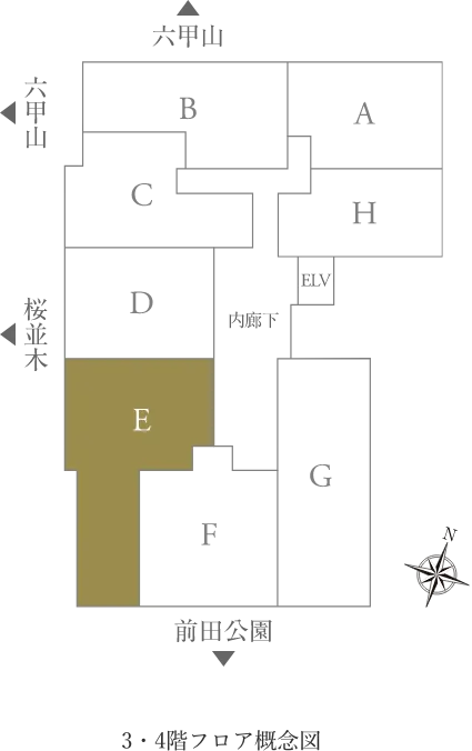 3・4階フロア概念図