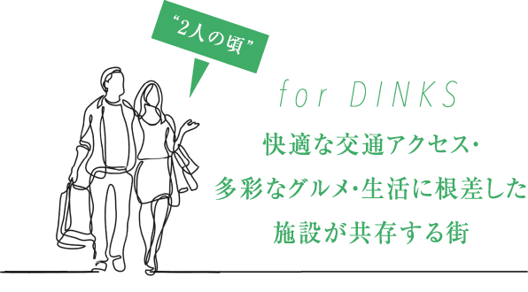 快適な交通アクセス・多彩なグルメ・生活に根差した施設が共存する街
