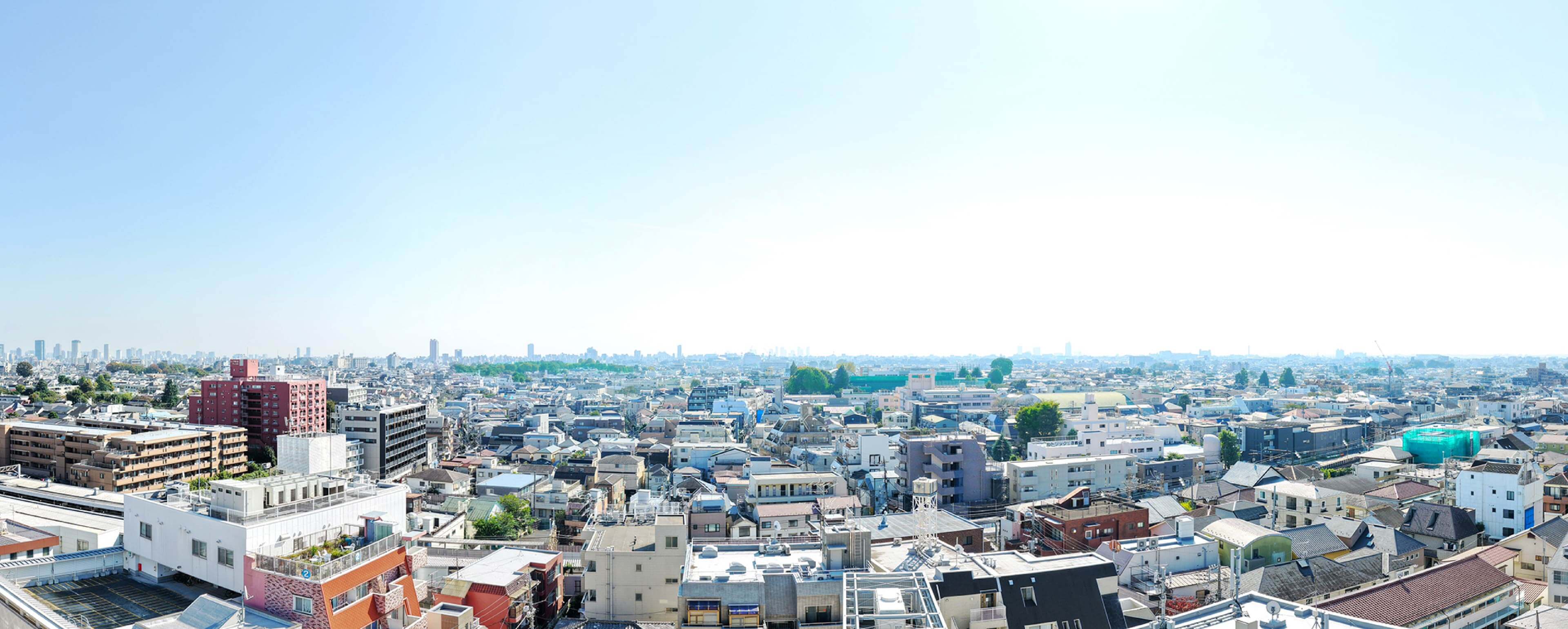 現地10階相当より南を望む眺望写真