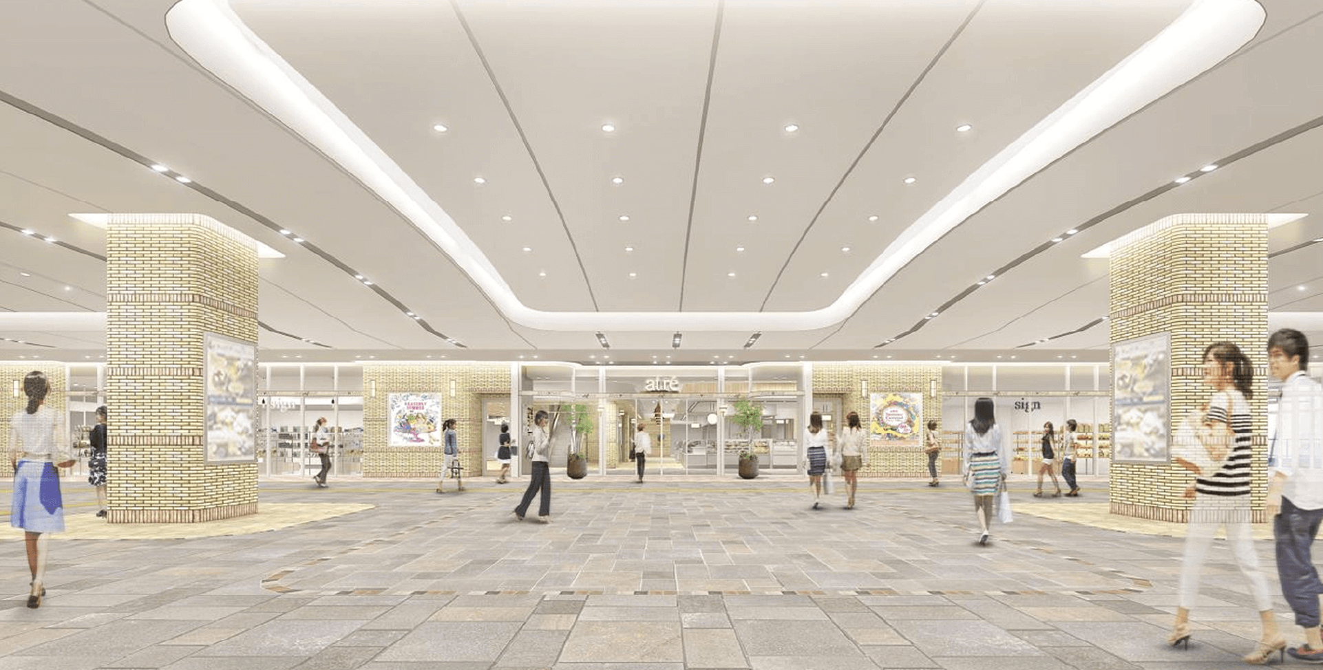 中野駅西側南北通路イメージ図（提供：中野区）