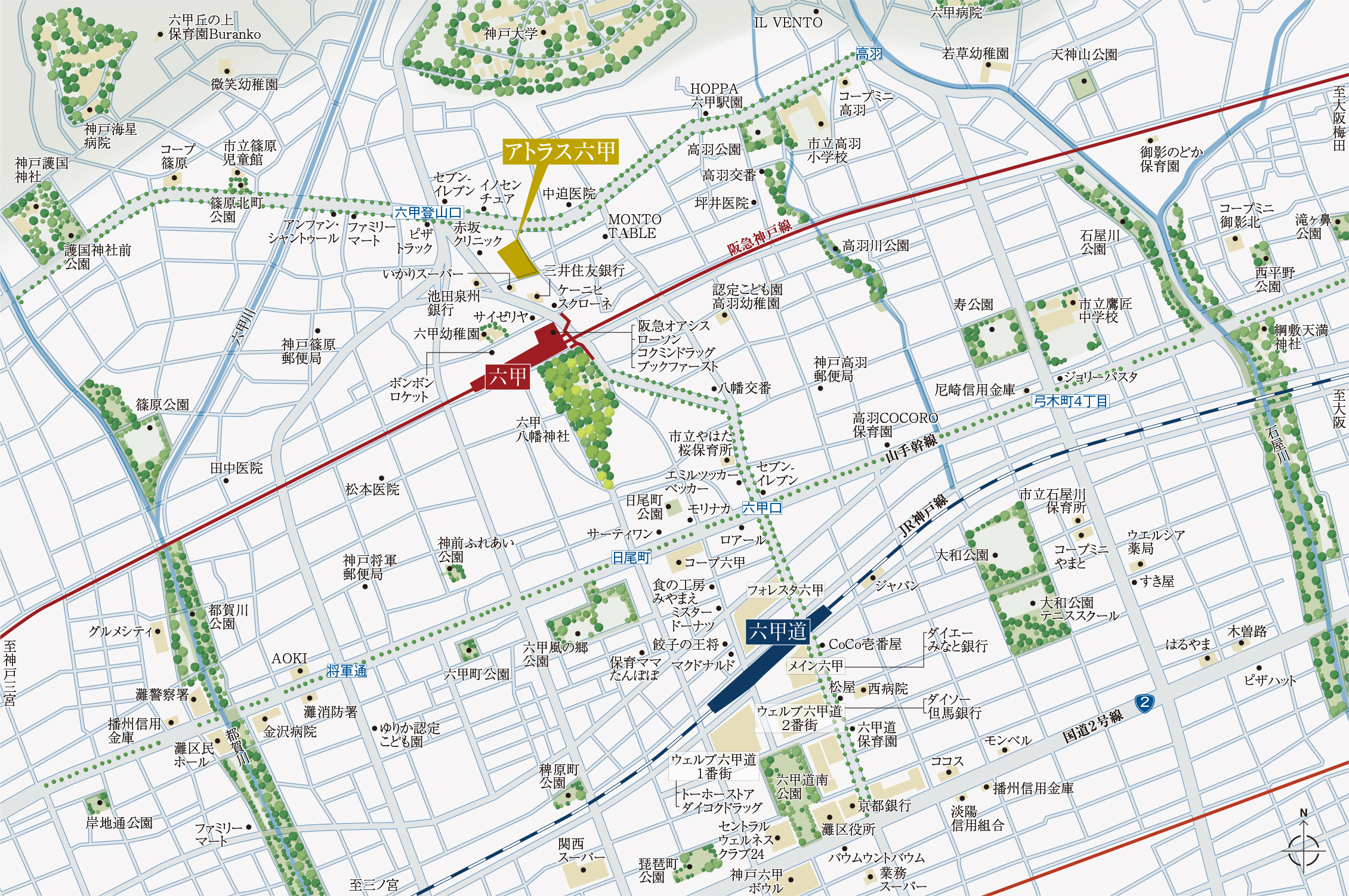 現地・マンションギャラリー案内図