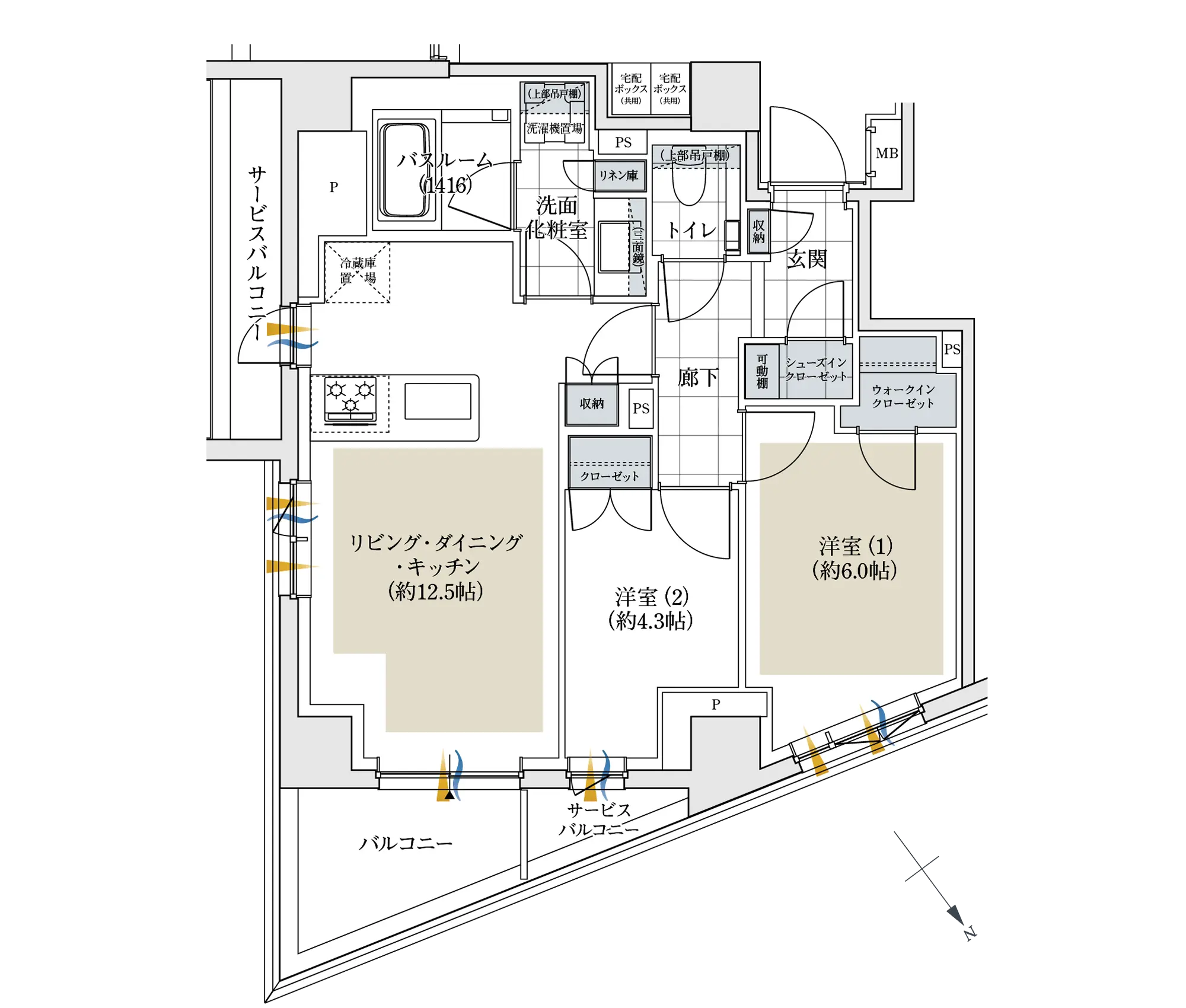 55Aタイプ 間取り図