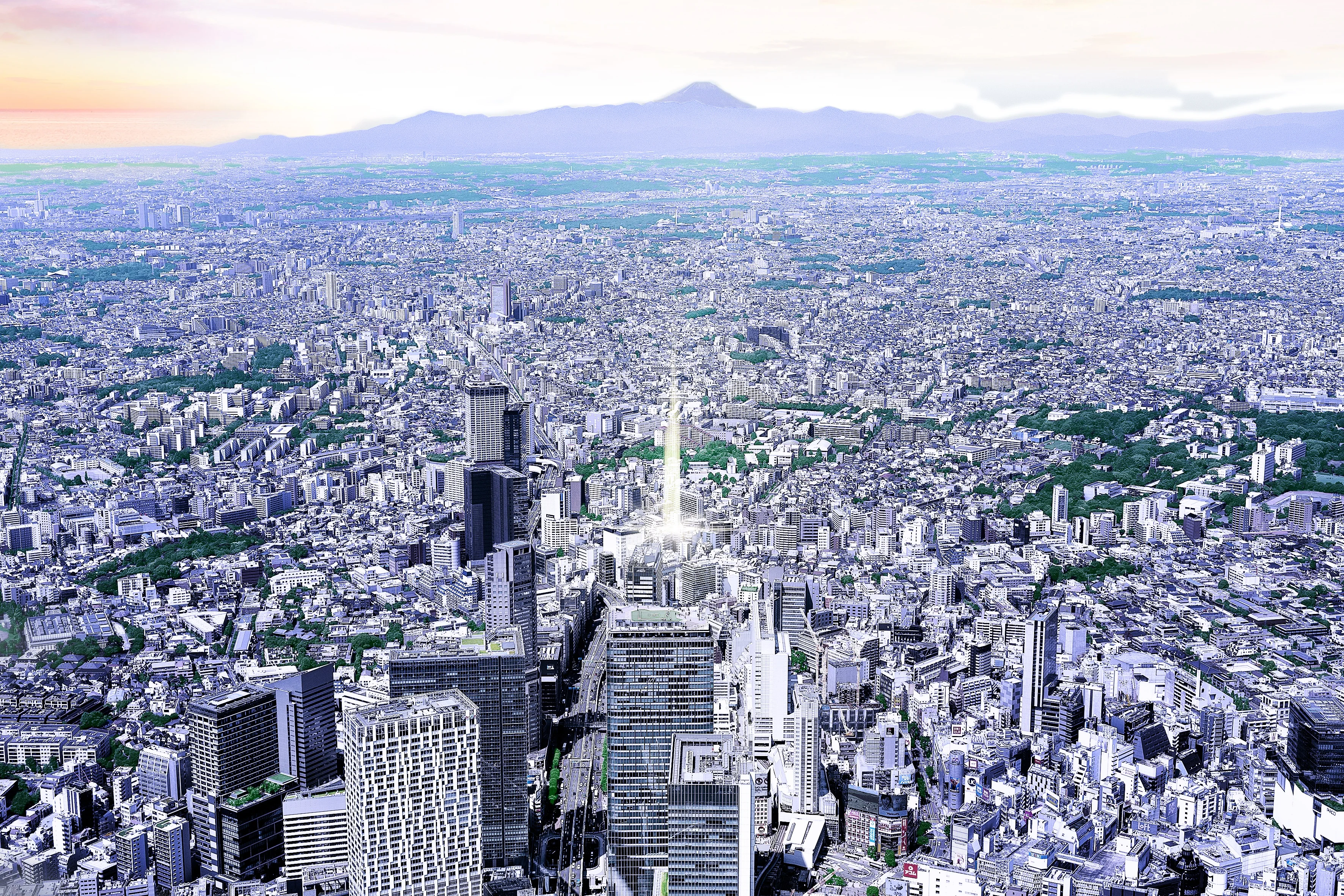 アトラス渋谷プレイス 現地周辺航空写真（東京都目黒区青葉台4丁目）