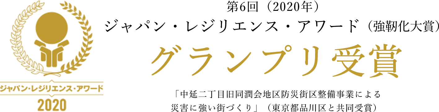 第6回（2020年）ジャパン・レジリエンス・アワード（強靭化大賞） グランプリ受賞